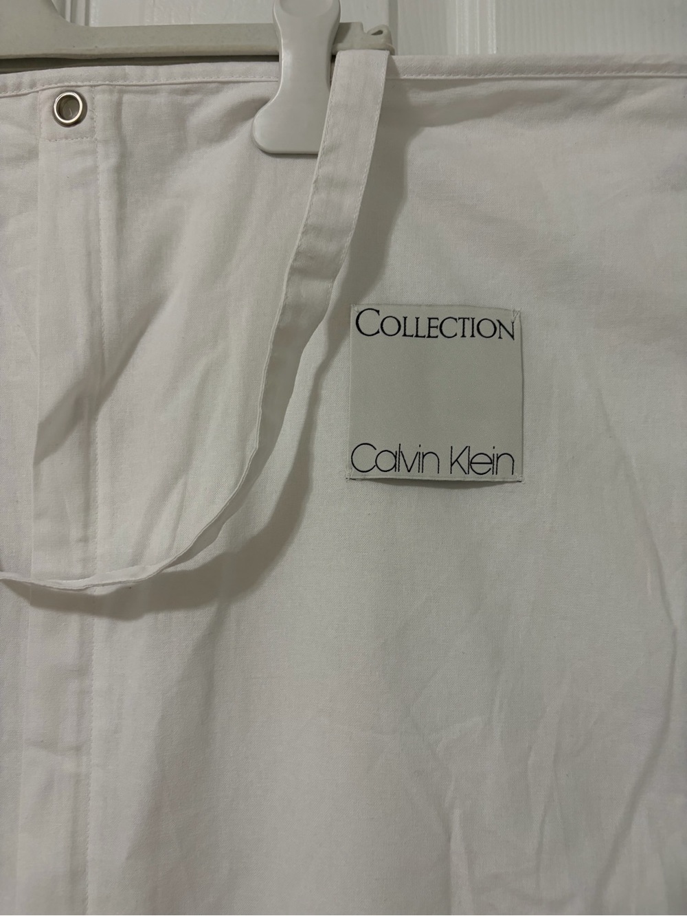 Calvin Klein White Collection Canvas Cotton Garment Bag Long 72in x 24in